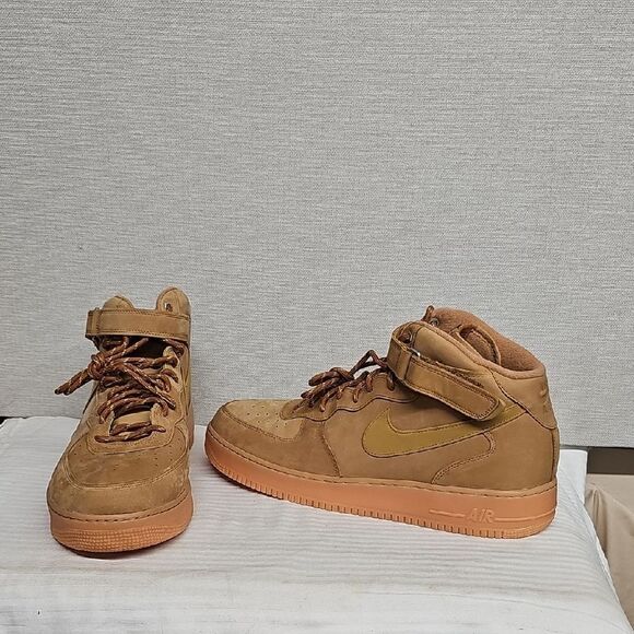 NIKE AIR FORCE 1 FLAX BROWN MENS SKEAKERS BFPM-04-131 - Picture 1 of 10